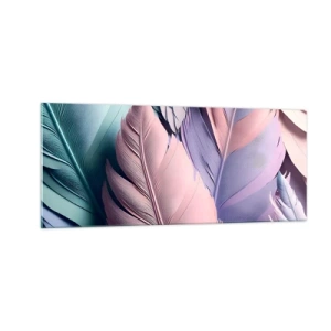Tablou pe sticlă - Eleganța păsărilor - 100x40 cm