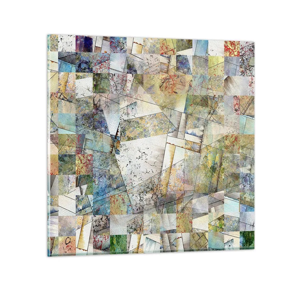 Tablou pe sticlă - Remaniere geometrică - 30x30 cm