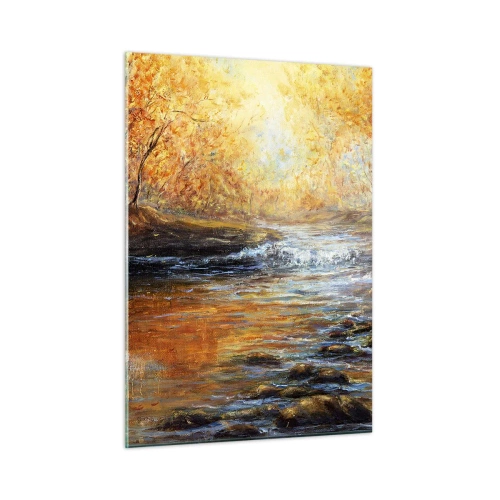 Tablou pe sticlă - Pârâul de aur - 50x70 cm