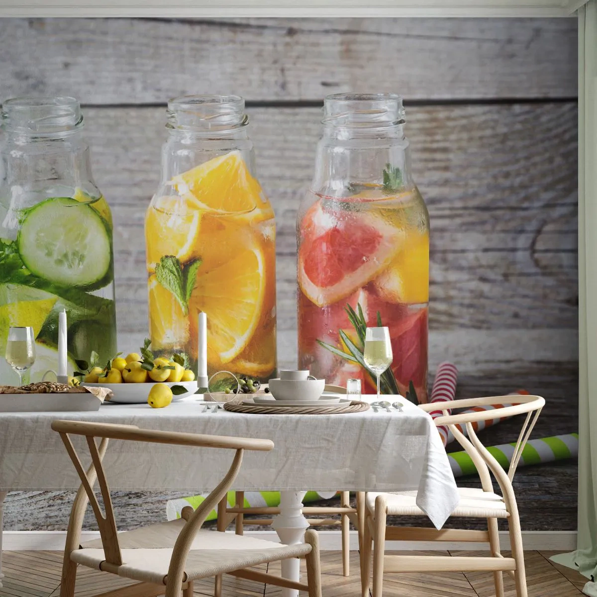 Tapet Standard Eco - Sănătoase prin natura - Gastronomie, Băutură cu fructe, Fructe - 400x280 cm