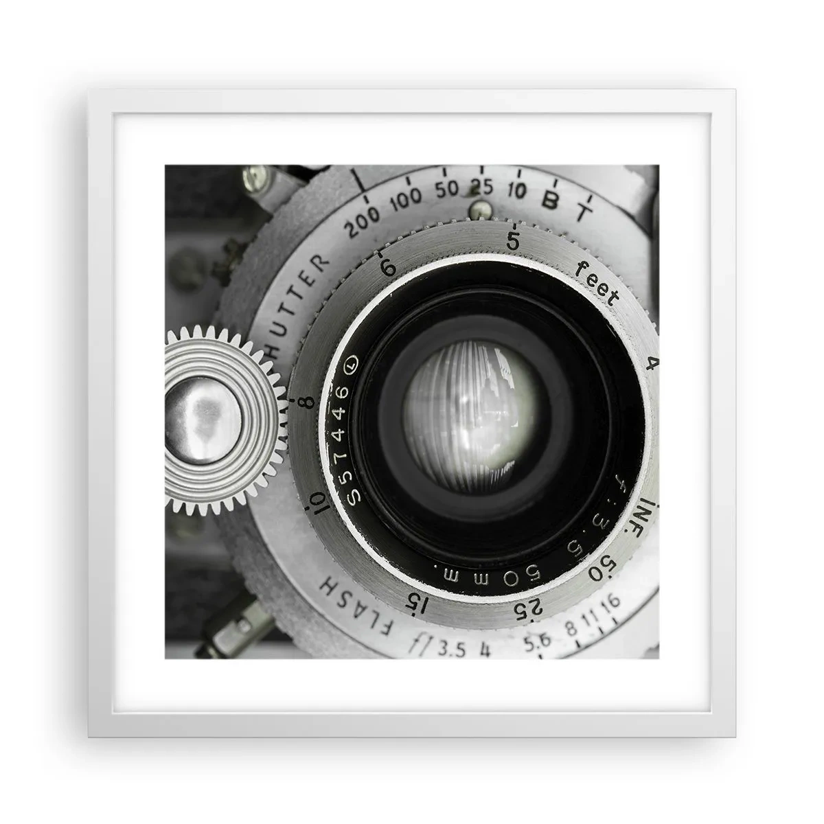 Poster în ramă albă - Povestea de la Hollywood - 40x40 cm