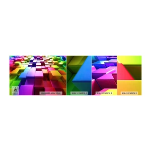 Mostră de Tapet Standard Eco - Op-art împreună ca o echipă - Abstracția, Grafică, 3D - 100x30 cm