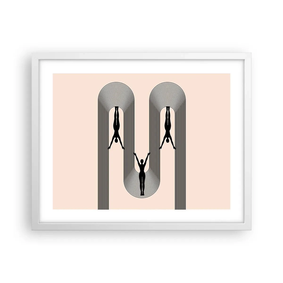 Poster în ramă albă - Cu susul în jos - 50x40 cm