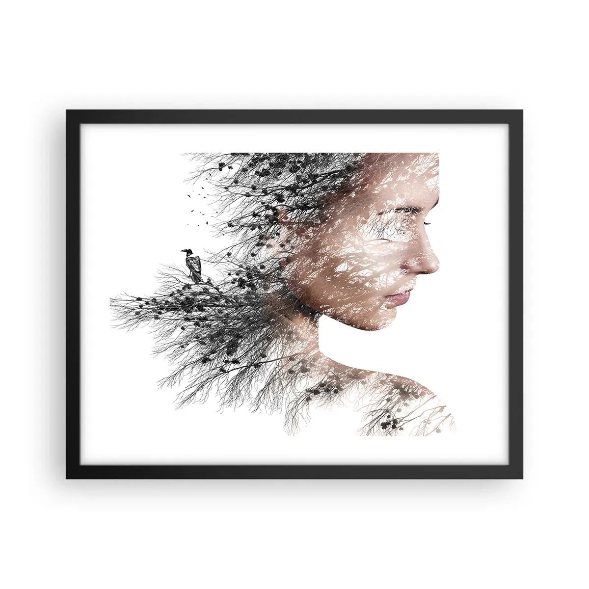 Poster în ramă neagră - Spiritul pădurii - 50x40 cm