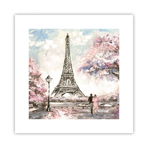 Poster - Plimbare în aprilie la Paris - 30x30 cm
