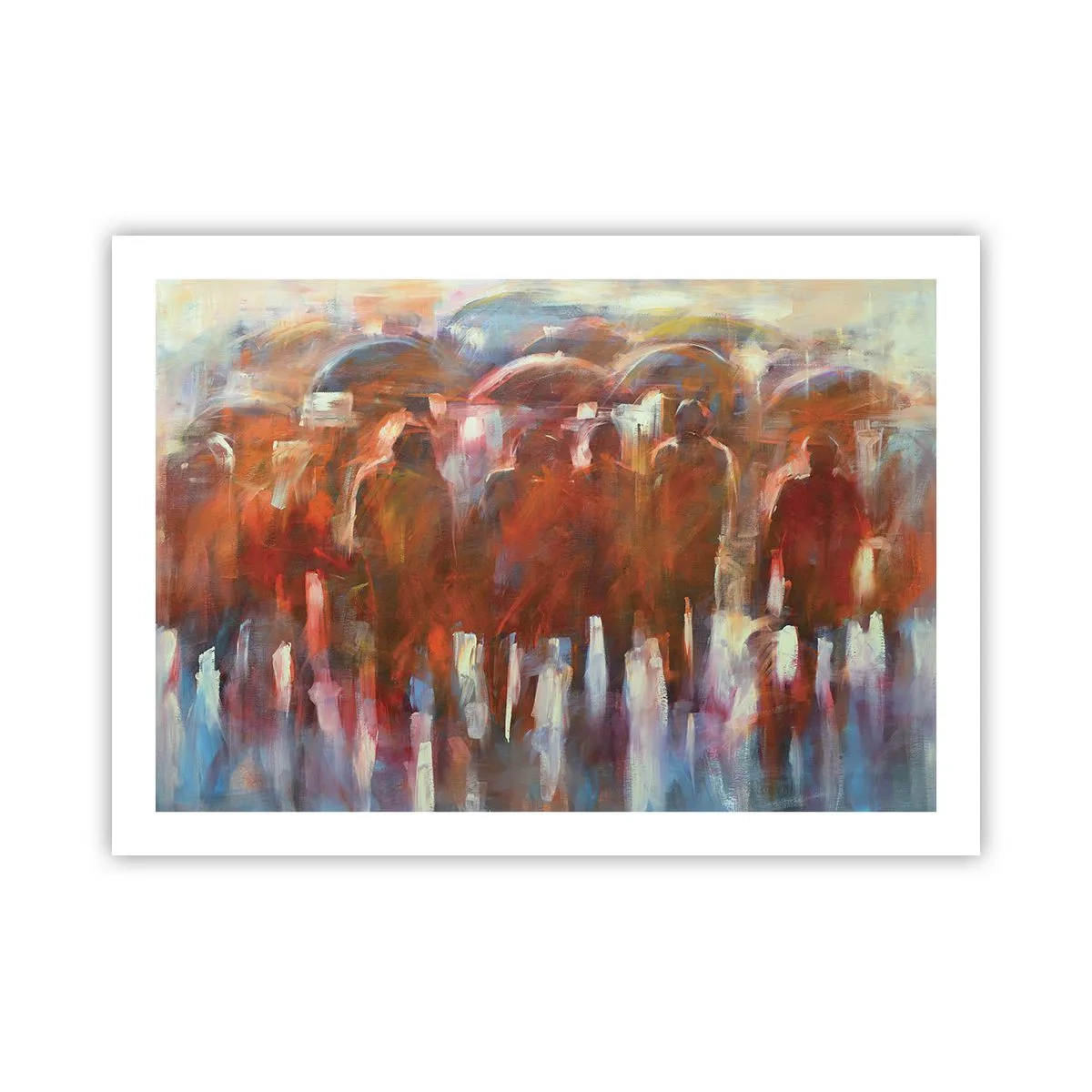 Poster - Egali în ploaie și ceață - 70x50 cm