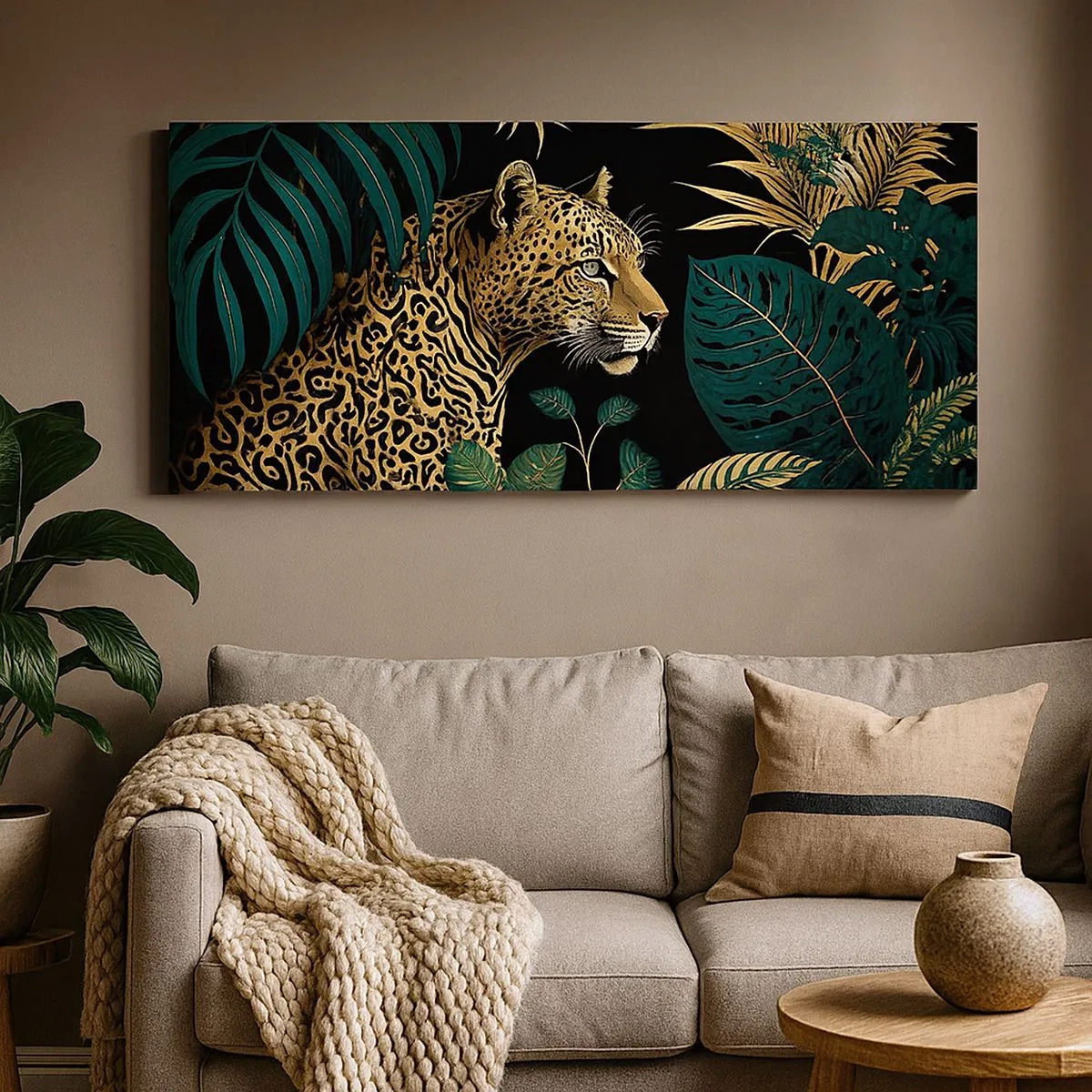 Tablou pe pânză - Domnitorul junglei - 100x40 cm