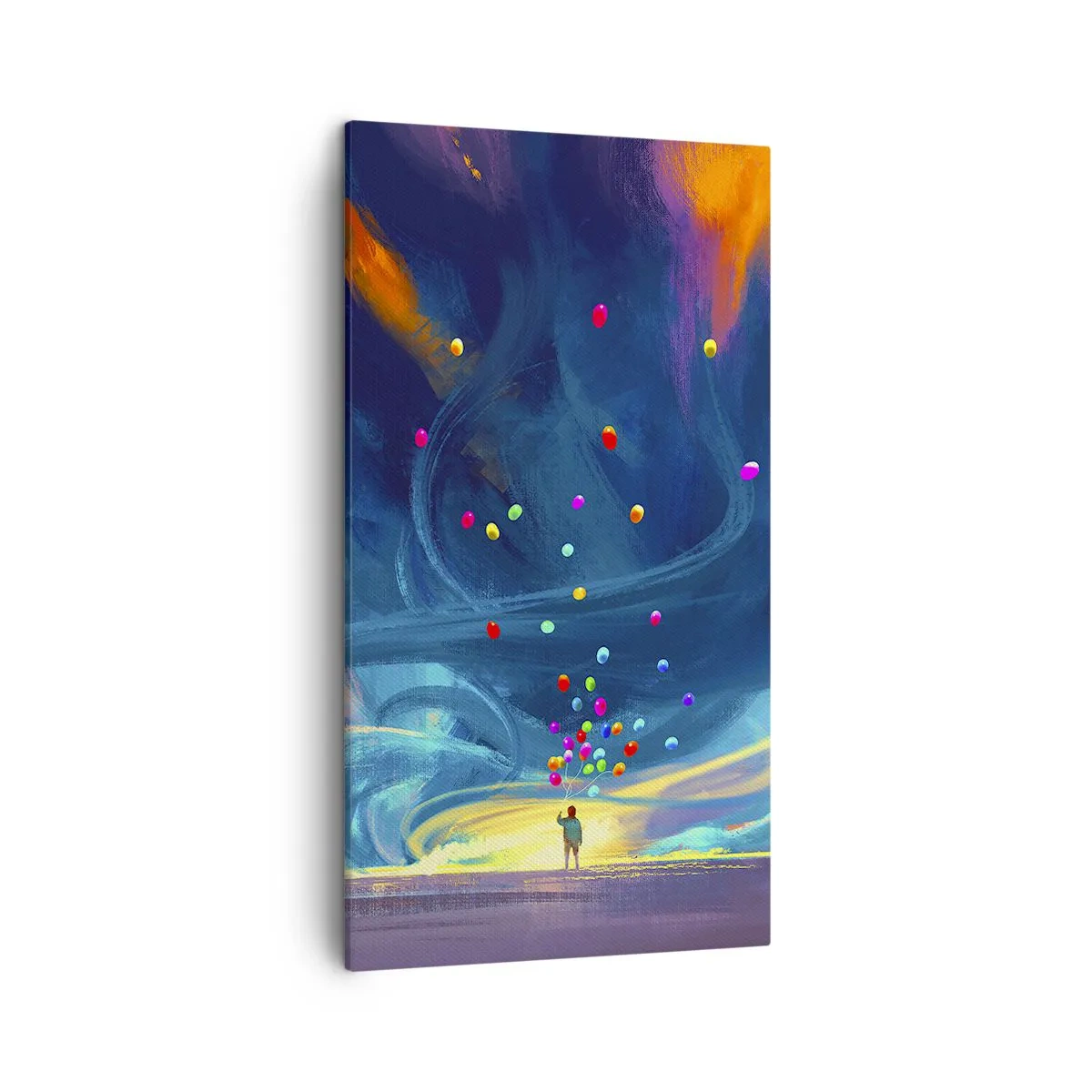 Tablou pe pânză - Pe un vânt albastru - 45x80 cm