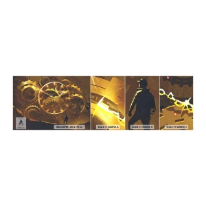 Mostră tapet autocolant Deluxe Sticker - La sursa timpului - Abstracția, Bucată, Grafică - 100x30 cm