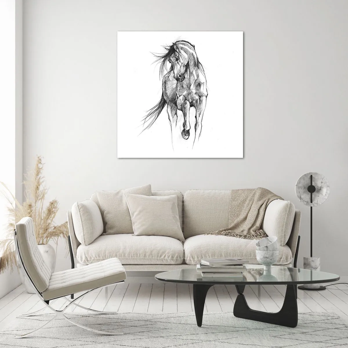 Tablou pe sticlă - Într-un trap grațios - 50x50 cm