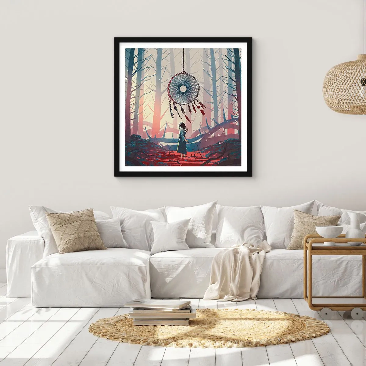 Poster în ramă neagră - Ritualul secret al fericirii - 50x50 cm