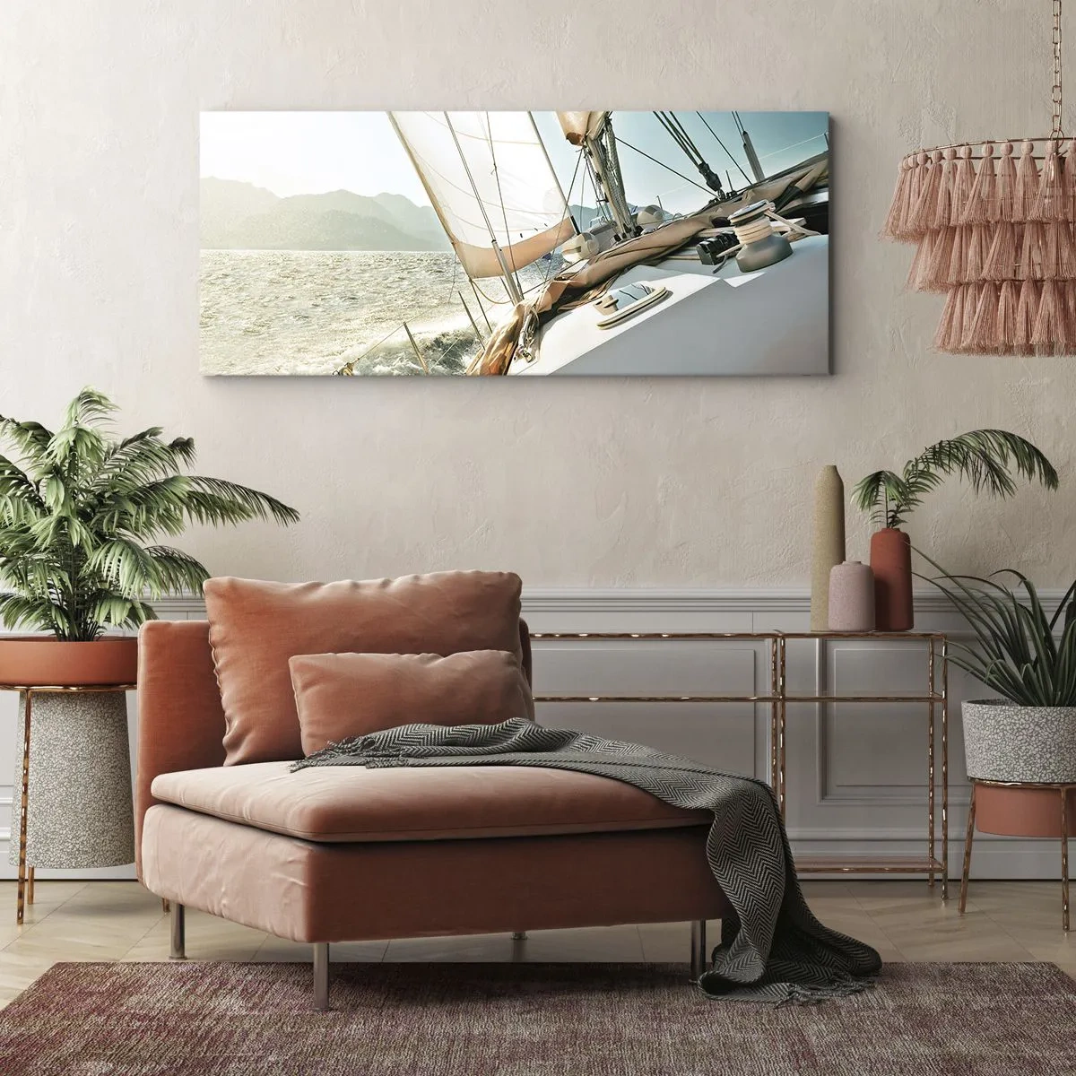 Tablou pe pânză - Pânzele umflate de vânt - 160x50 cm