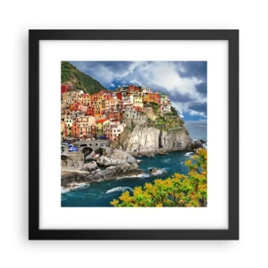 Poster în ramă neagră - Îmbrățișați de stânci - 30x30 cm