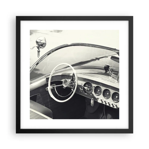 Poster în ramă neagră - E timpul pentru cei bogați - 40x40 cm