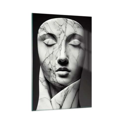Tablou pe sticlă - Forme de marmură - 80x120 cm