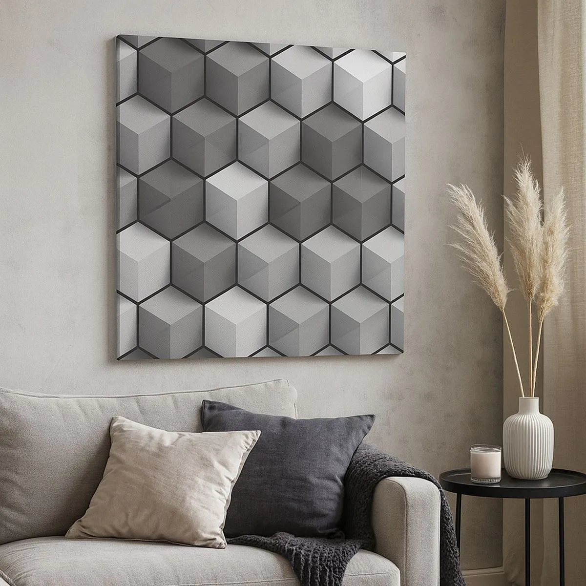 Tablou pe pânză - Puzzle cubist - 30x30 cm