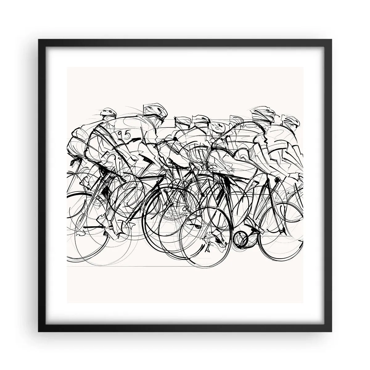 Poster în ramă neagră - Mână în mână - 50x50 cm
