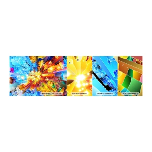 Mostră tapet autocolant Deluxe Sticker - In medias res - Abstracția, Bucată, 3D - 100x30 cm