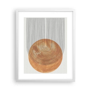 Poster în ramă albă - Compoziția solară - 40x50 cm