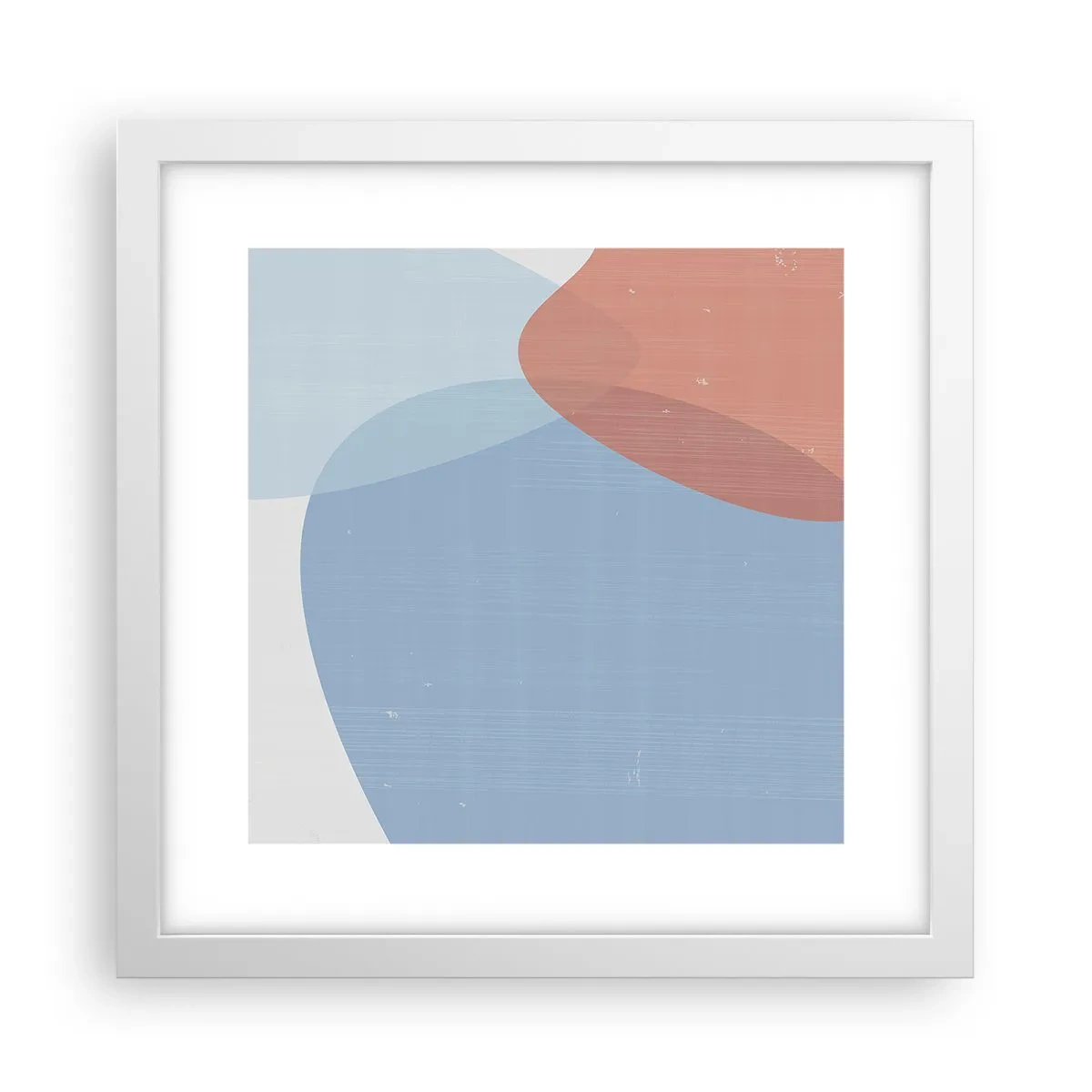 Poster în ramă albă - Relații pastelate - 30x30 cm