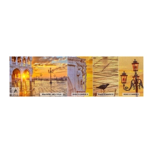 Mostră tapet Premium Sand - Unde este toată lumea? - Oraș, Veneția, Arhitectură - 100x30 cm