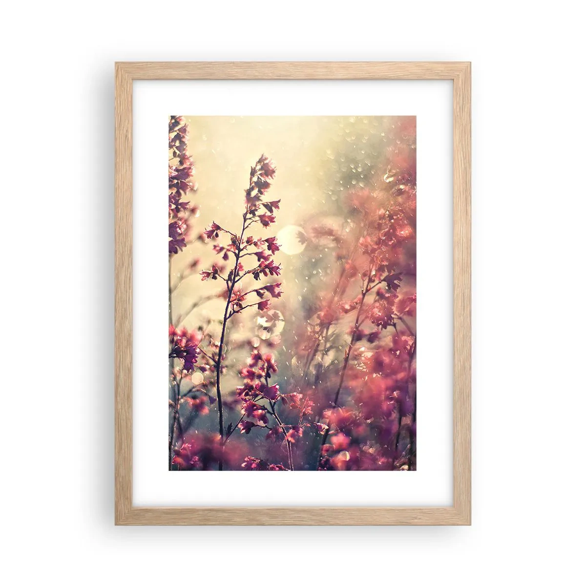 Poster în ramă de stejar deschis - Grădina secretă - 30x40 cm