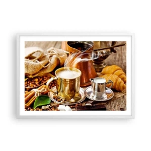 Poster în ramă albă - O zi bună! - 70x50 cm