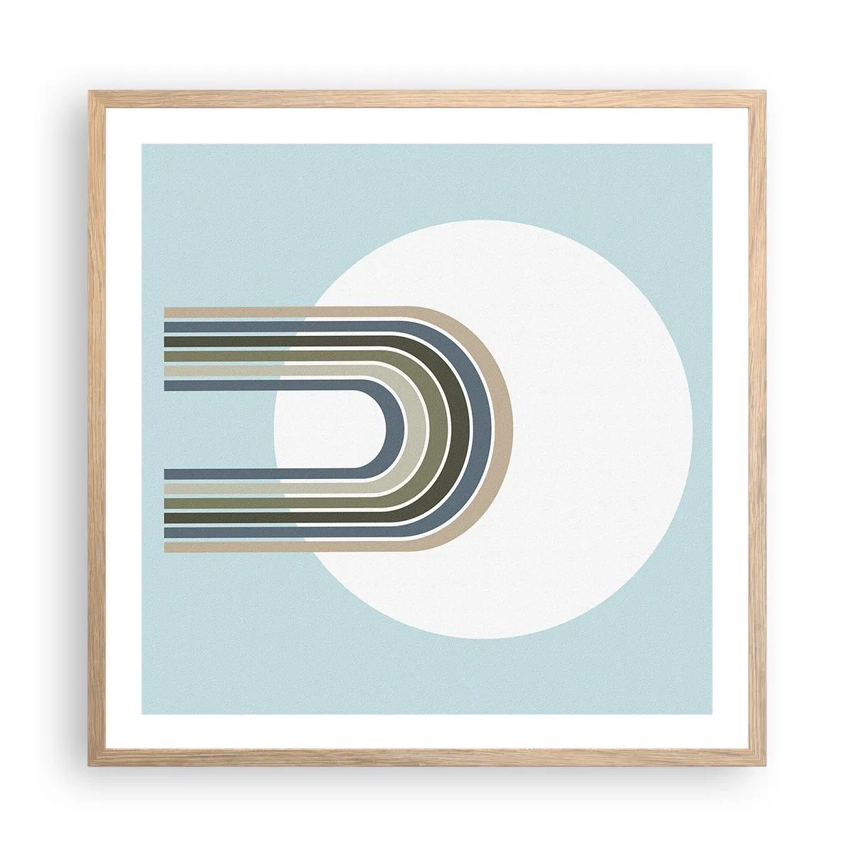 Poster în ramă de stejar deschis - Atracție irezistibilă - 60x60 cm