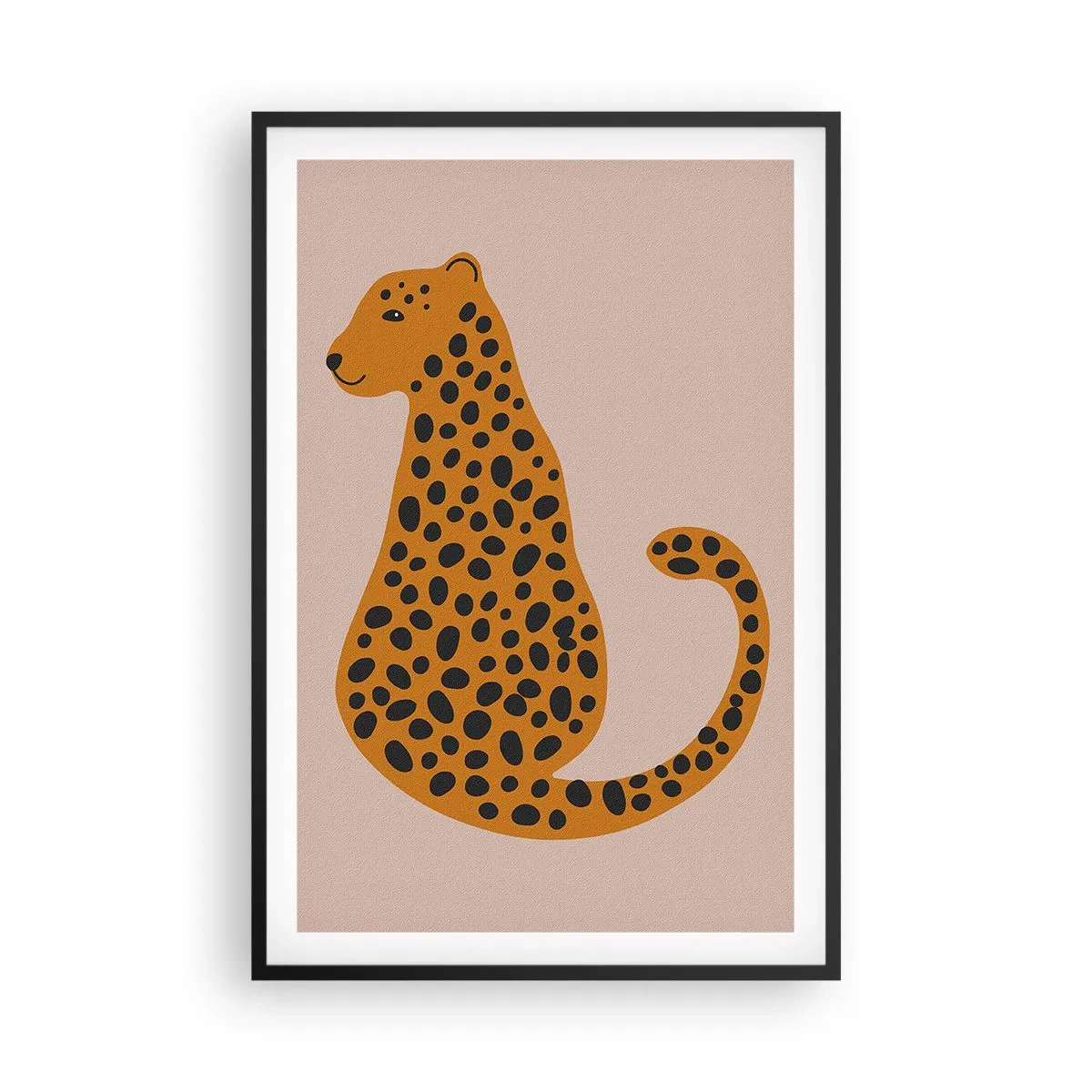 Poster în ramă neagră - Modelul leopard este tot timpul la modă - 61x91 cm