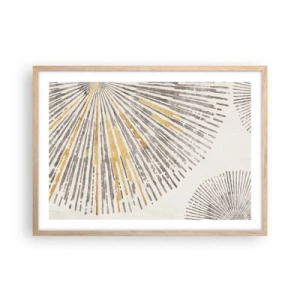 Poster în ramă de stejar deschis - Frumusețea razei - 70x50 cm