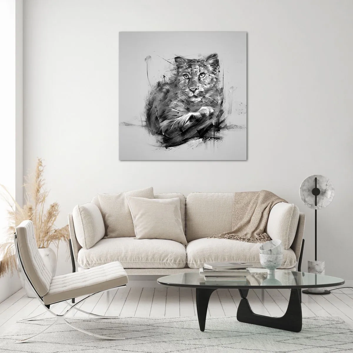 Tablou pe sticlă - Da, te ascult cu atenție - 40x40 cm