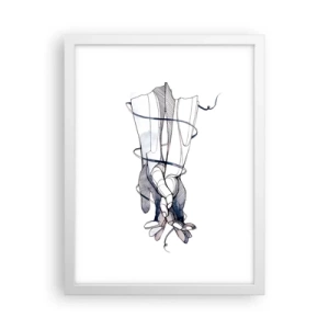 Poster în ramă albă - Un studiu al atingerii - 30x40 cm