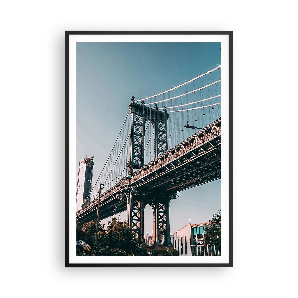 Poster în ramă neagră - În valurile orașului - 70x100 cm