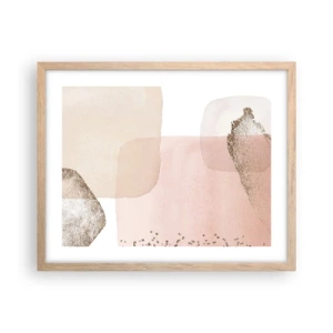 Poster în ramă de stejar deschis - O privire prin culoare - 50x40 cm