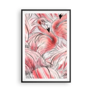 Poster în ramă neagră - Corpul de balet al păsărilor - 61x91 cm