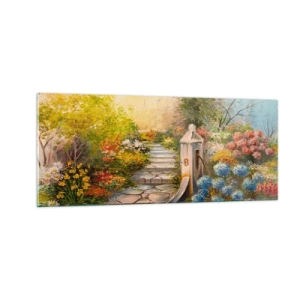 Tablou pe sticlă - În plină înflorire - 100x40 cm