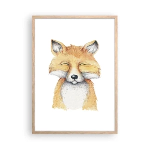 Poster în ramă de stejar deschis - Mofturi de vulpe - 50x70 cm