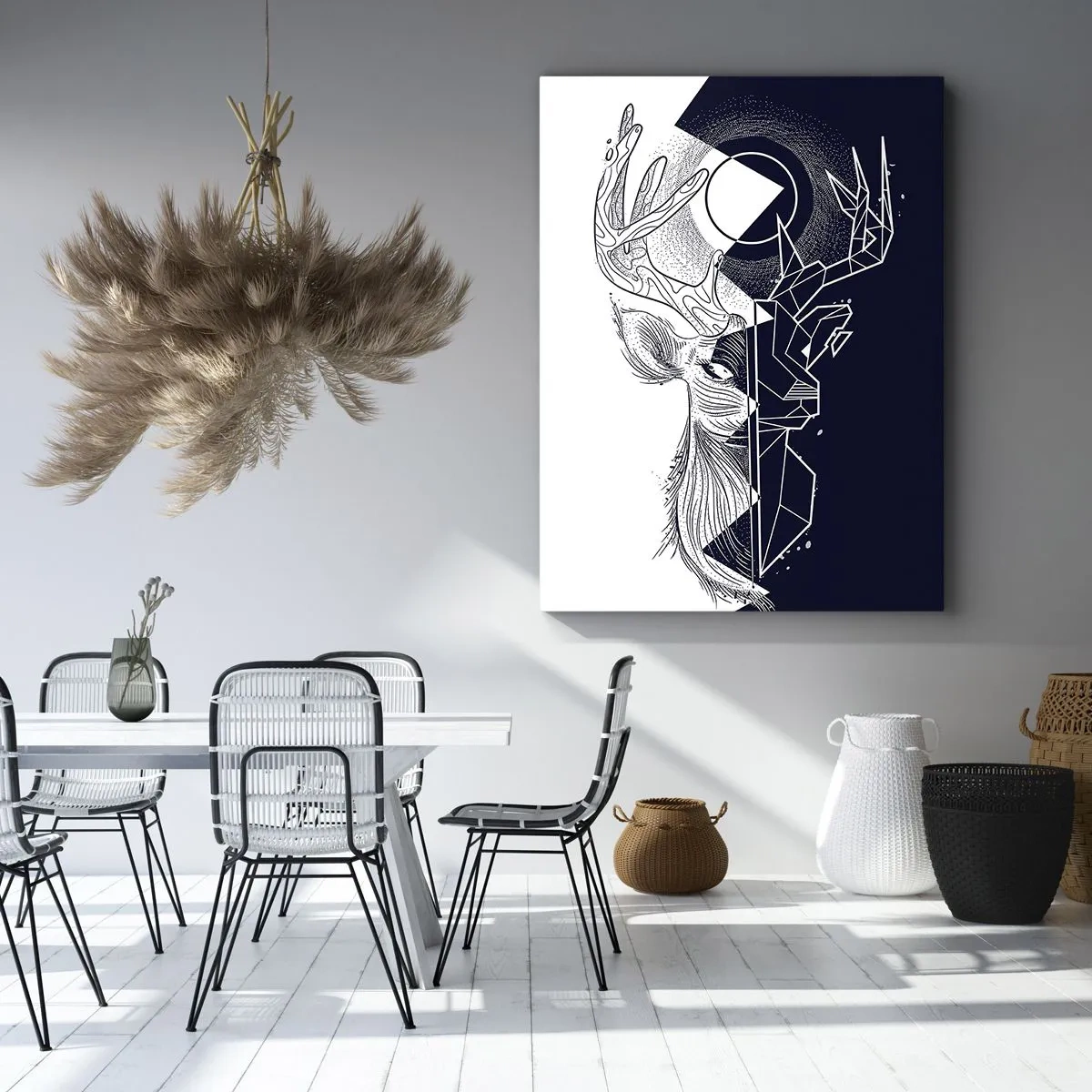 Tablou pe pânză - Lupta și unitatea contrariilor - 55x100 cm