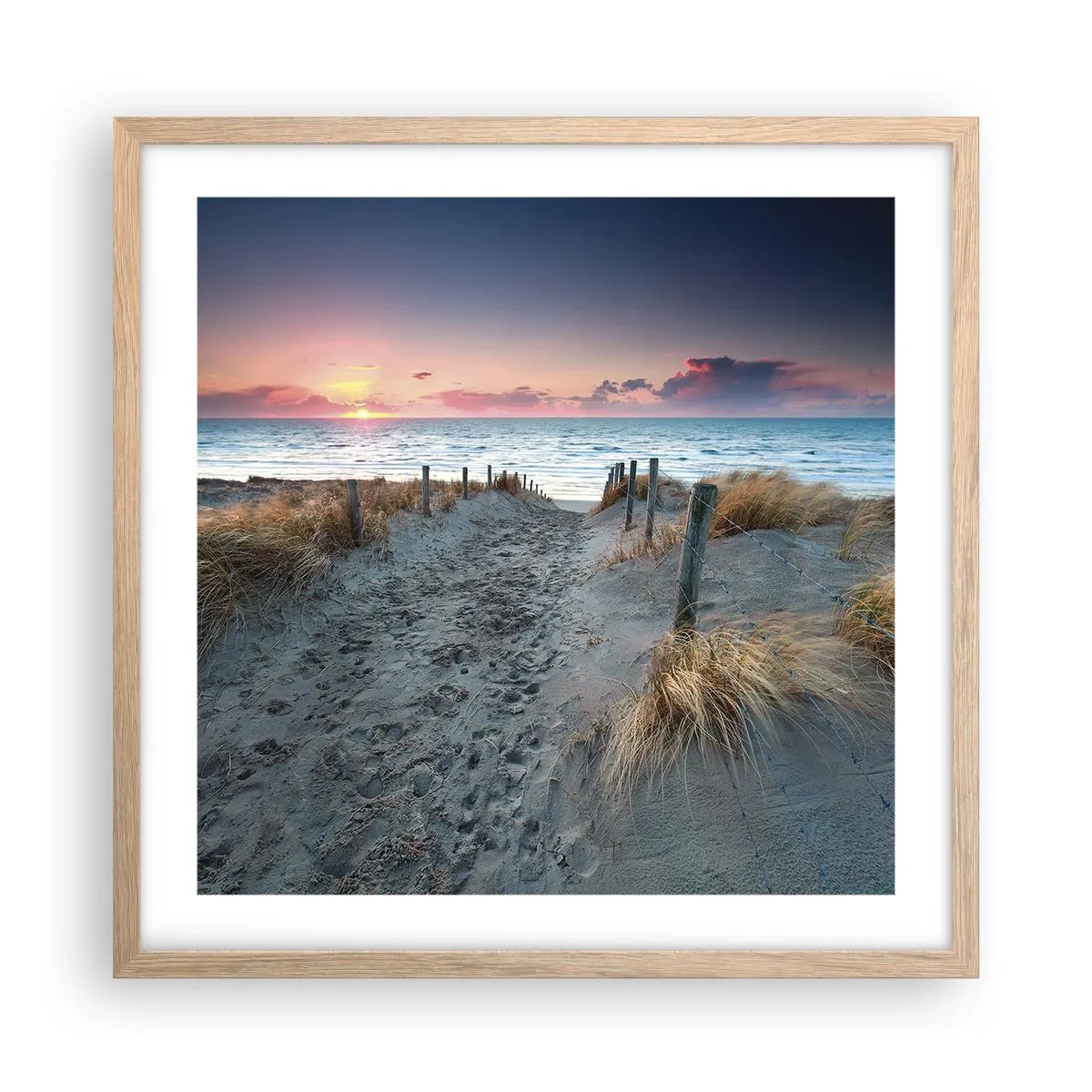 Poster în ramă de stejar deschis - Ai revărsat un curcubeu cu splendoare radiantă... - 50x50 cm