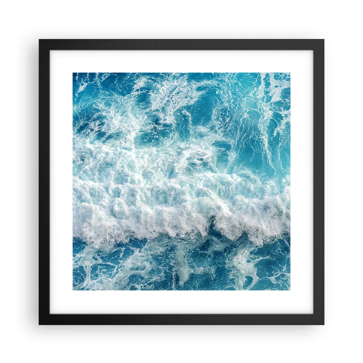 Poster în ramă neagră - Cu bucurie și în salturi - 40x40 cm