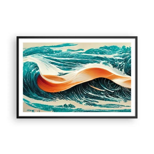 Poster în ramă neagră - Visul unui surfer - 91x61 cm