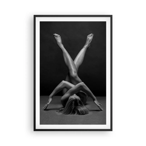 Poster în ramă neagră - Geometria nudității - 61x91 cm