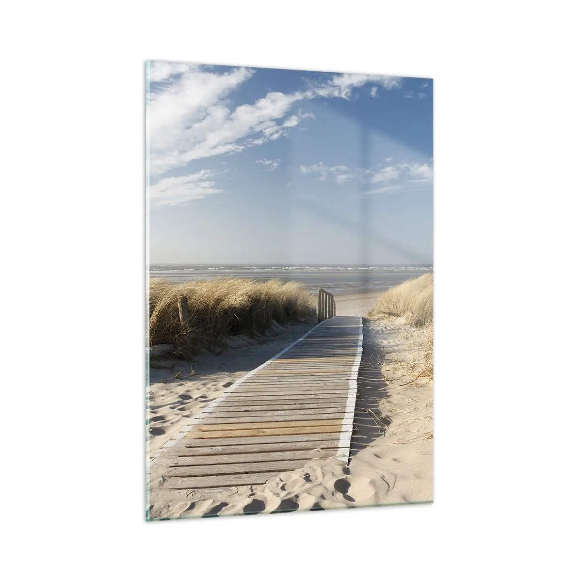 Tablou pe sticlă - În spatele dunei, în zumzetul ierbii - 50x70 cm