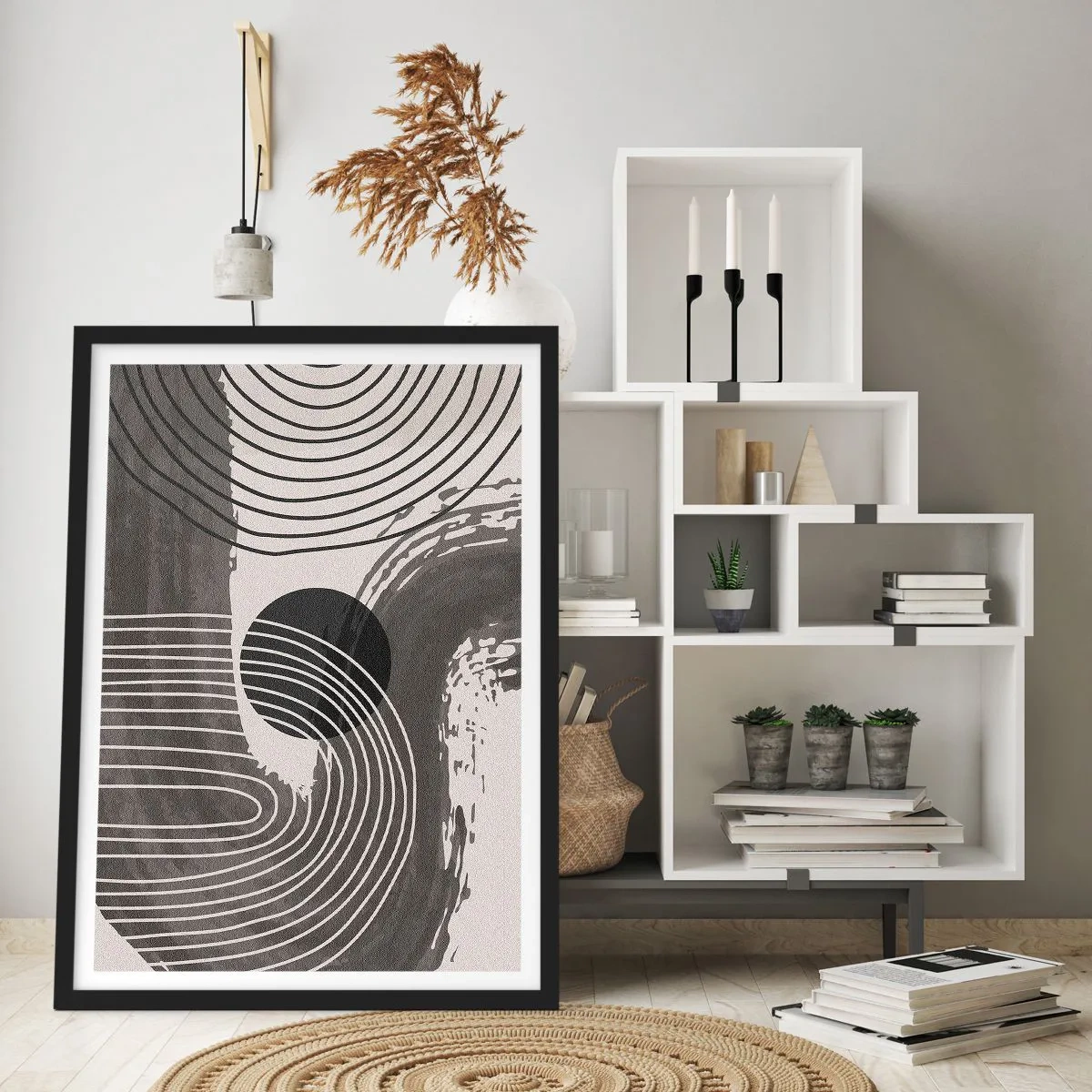 Poster în ramă neagră - Ovalul câștigă - 30x40 cm