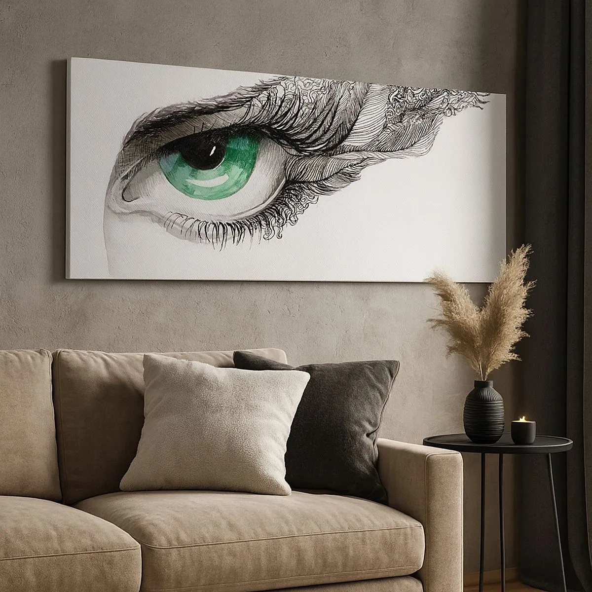 Tablou pe pânză - Frumoasă și gata de atac - 100x40 cm