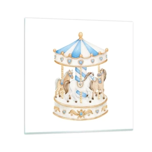 Tablou pe sticlă - Copilărie dulce - 30x30 cm