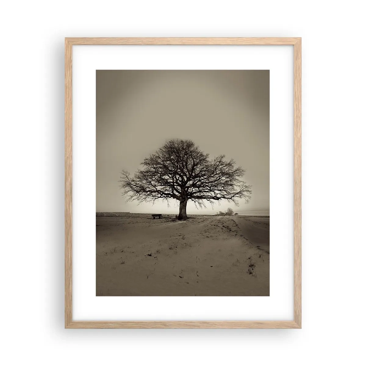 Poster în ramă de stejar deschis - De aici până în veșnicie - 40x50 cm