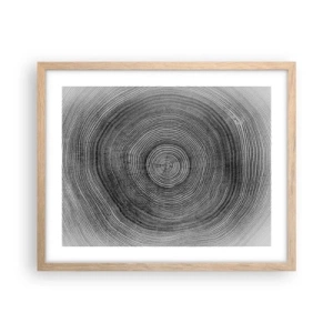 Poster în ramă de stejar deschis - Un semn al vremurilor - 50x40 cm