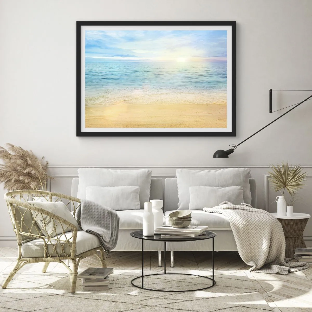 Poster în ramă neagră - Marele albastru - 70x50 cm