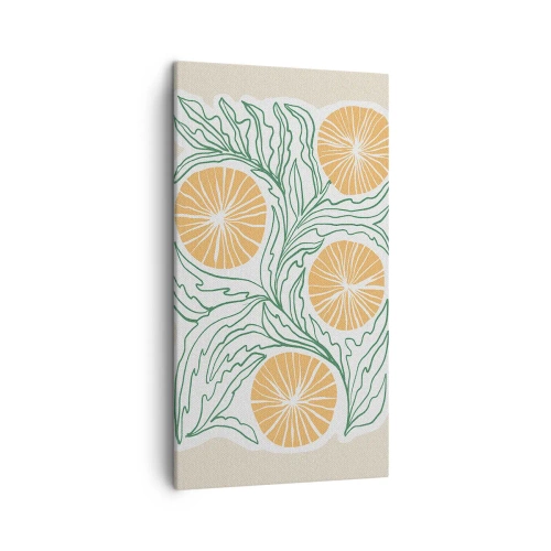 Tablou pe pânză - Etnic cu o notă de abstracție - 45x80 cm